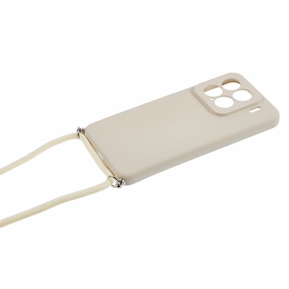 Lining gelový obal se šňůrkou na Xiaomi 15 - bílý