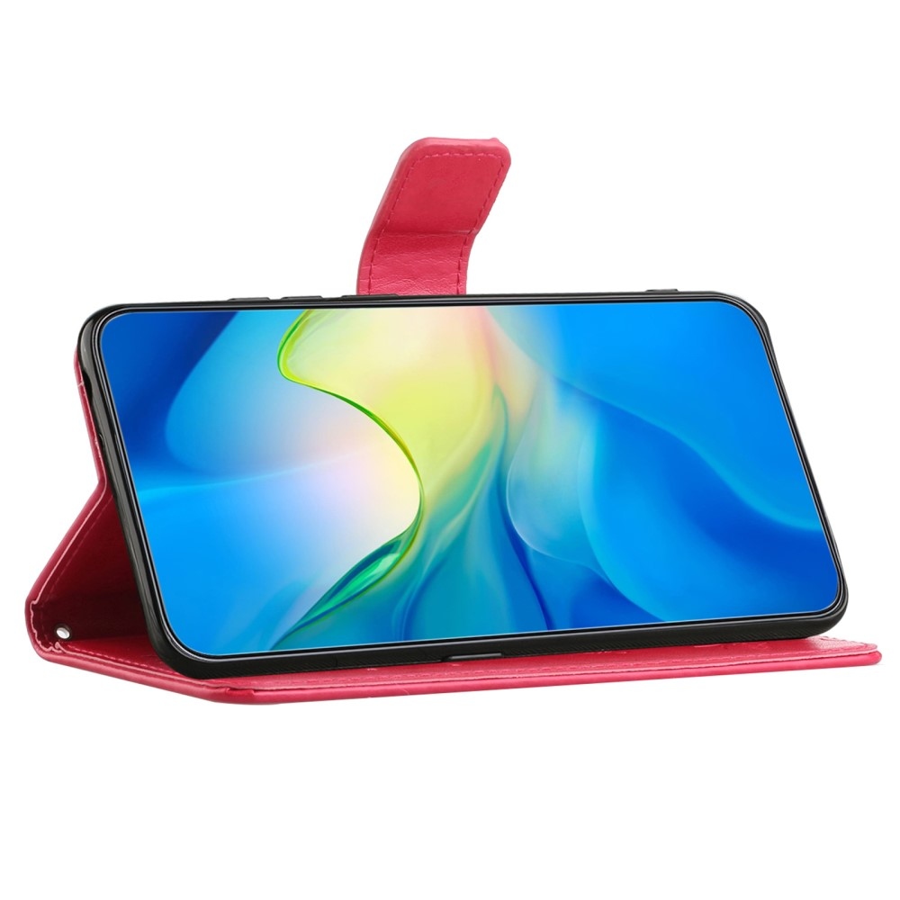 Flower knížkové pouzdro na Samsung Galaxy A36 5G - červené