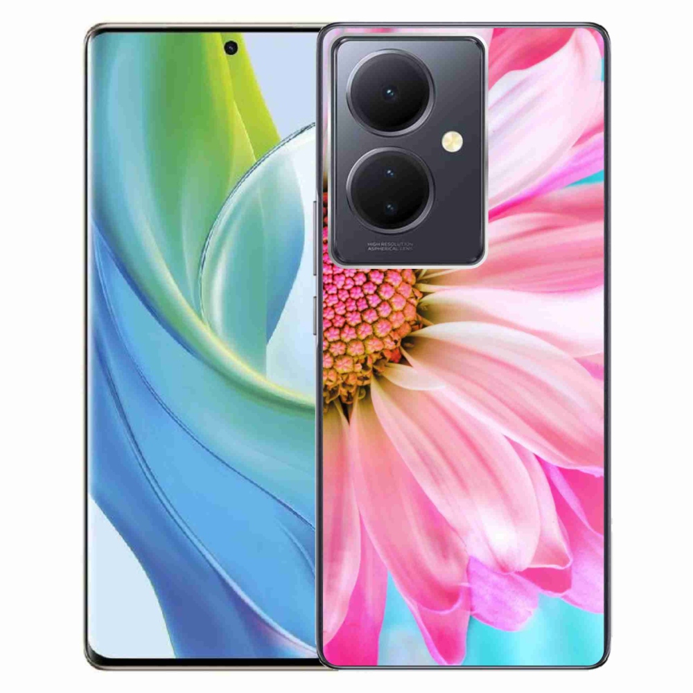 Gelový kryt mmCase na Vivo V29 Lite 5G - růžová květina