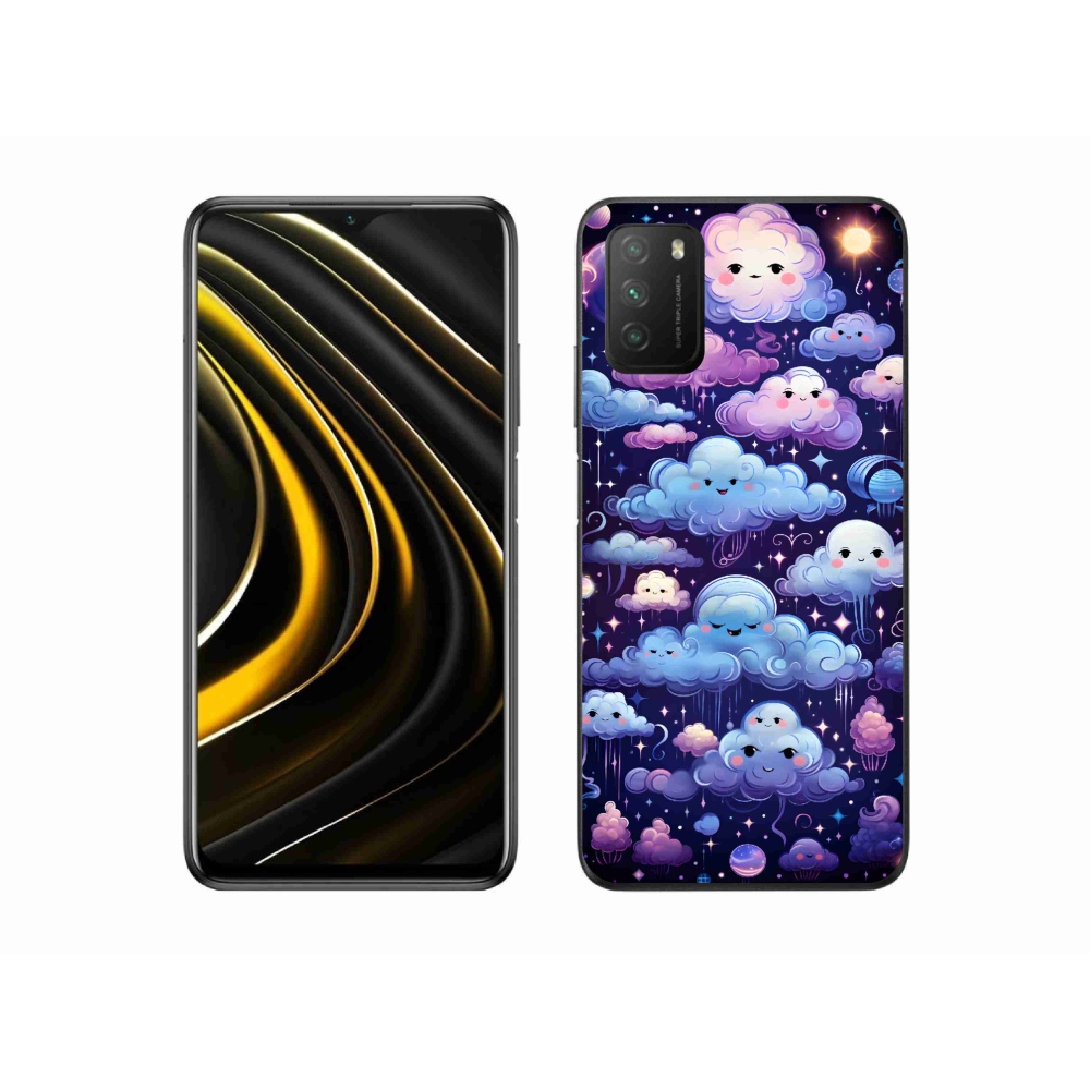 Gelový kryt mmCase na Xiaomi Poco M3 - mráčky