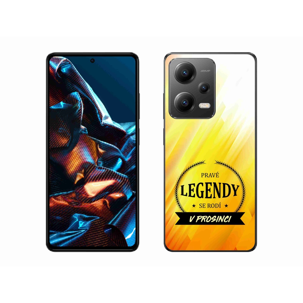 Gelový kryt mmCase na Xiaomi Redmi Note 12 Pro 5G - legendy v prosinci žluté pozadí