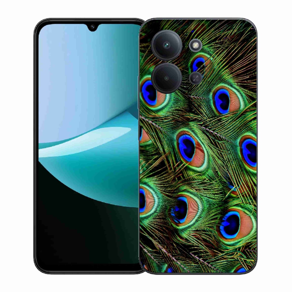 Gelový kryt mmCase na Xiaomi Redmi 15C 4G (171mm)/Poco C85 4G (171mm) - paví peří