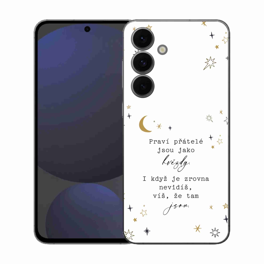 Gelový kryt mmCase na Samsung Galaxy S25 FE - citát 6 bílé pozadí