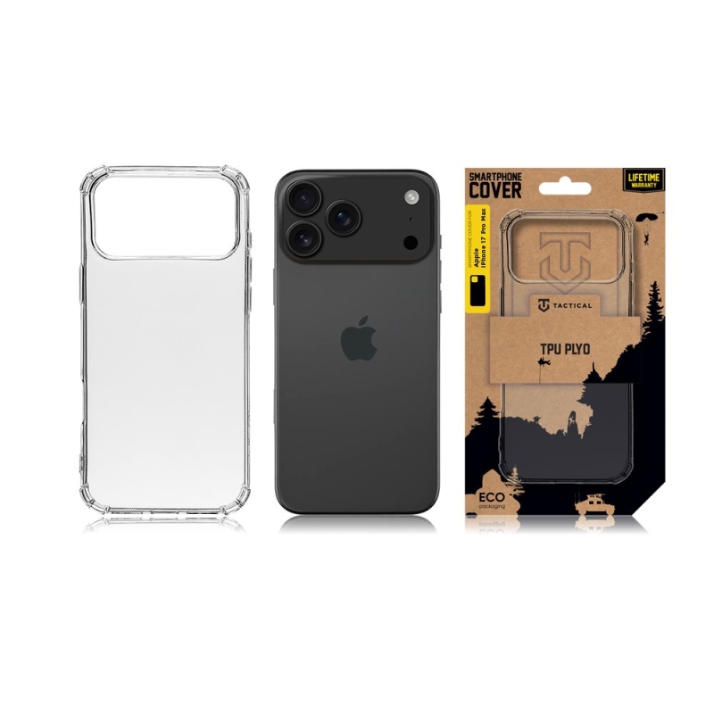 Tactical TPU Plyo Kryt pro Apple iPhone 17 Pro Max Transparent