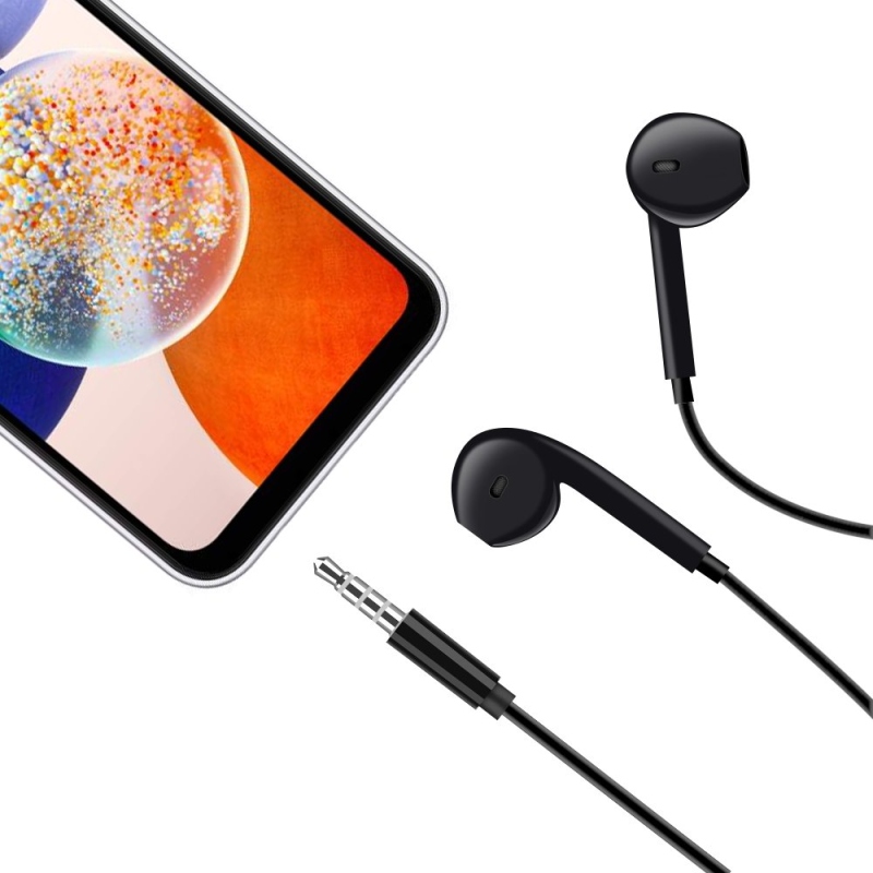 OBAL:ME Drátová Sluchátka 3.5mm Jack Black