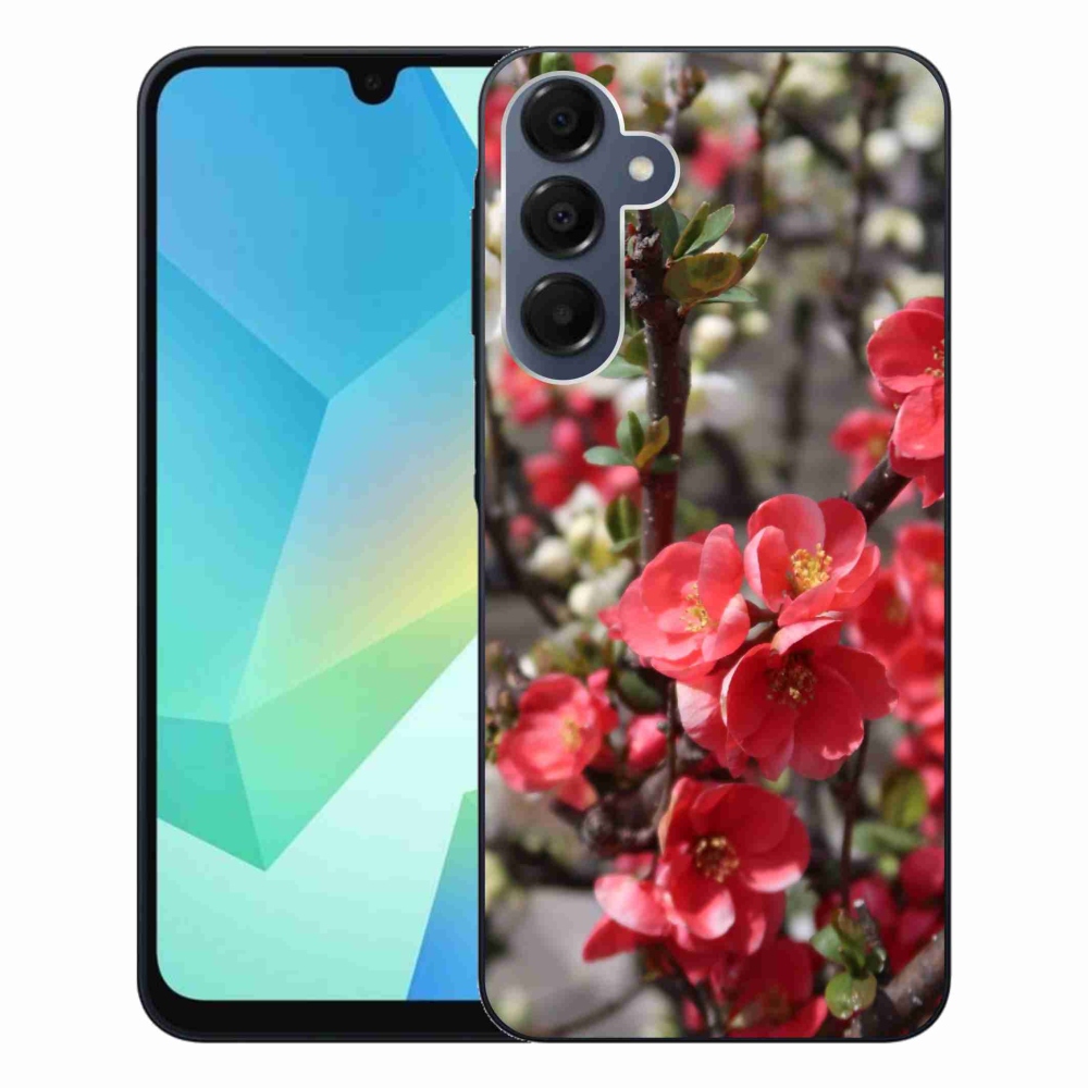 Gelový kryt mmCase na Samsung Galaxy A16 4G/5G - červené květy