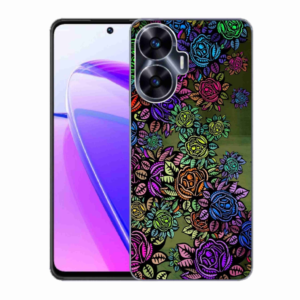 Gelový kryt mmCase na Realme C55 - květiny 6
