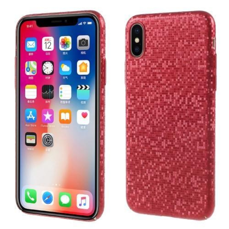 Glamour plastový obal na iPhone X - červený