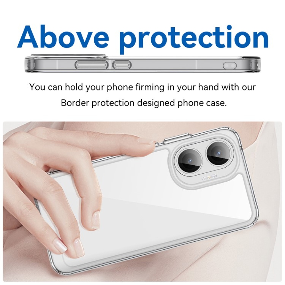 Gelový obal s pevnými zády na Xiaomi Poco F7 5G - průhledný