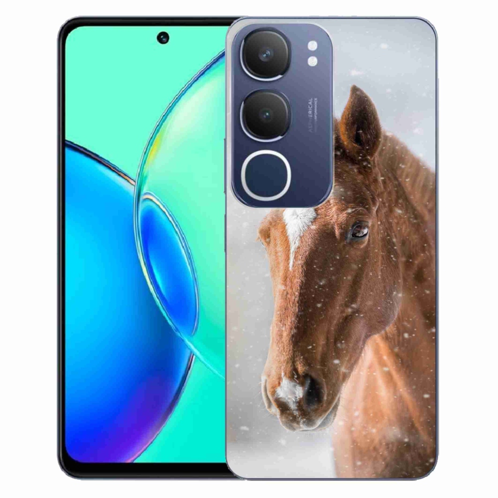 Gelový kryt mmCase na Vivo Y19s - hnědý kůň 2