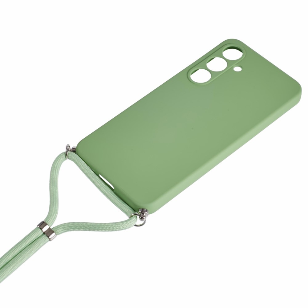 Lining gelový obal se šňůrkou na Samsung Galaxy S25+ - světlezelený