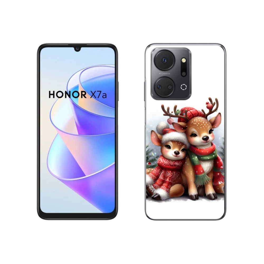 Gelový kryt mmCase na Honor X7a - vánoční sobi