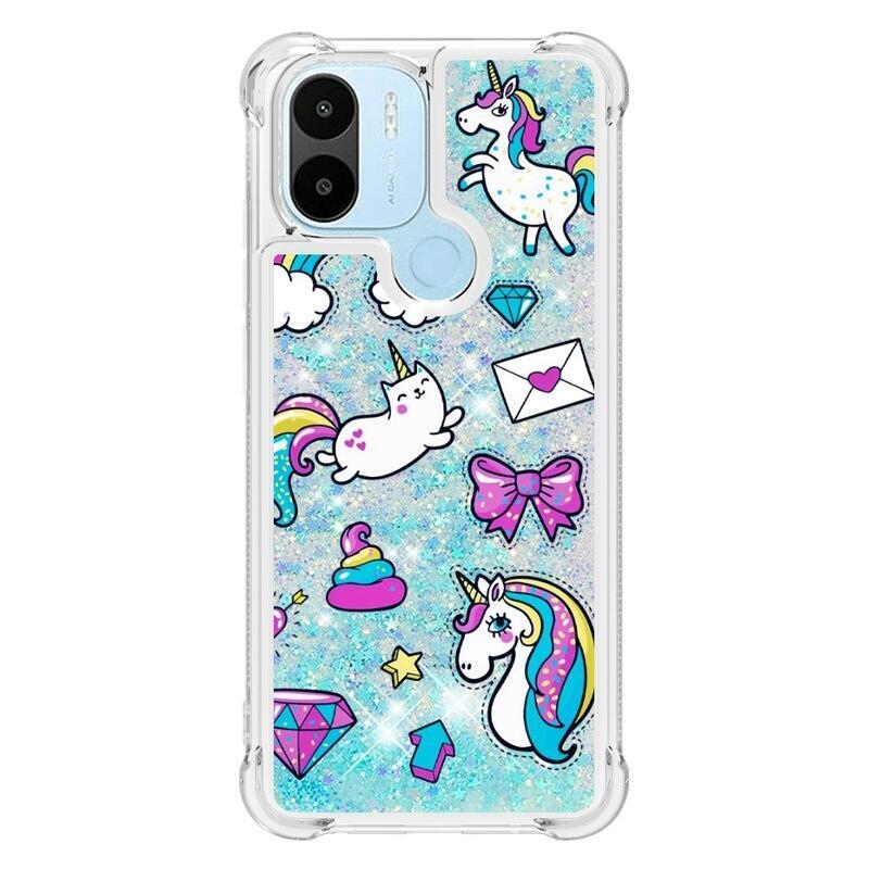 Glitter přesýpací obal na Xiaomi Redmi A1+/A2+ - barevné vzory
