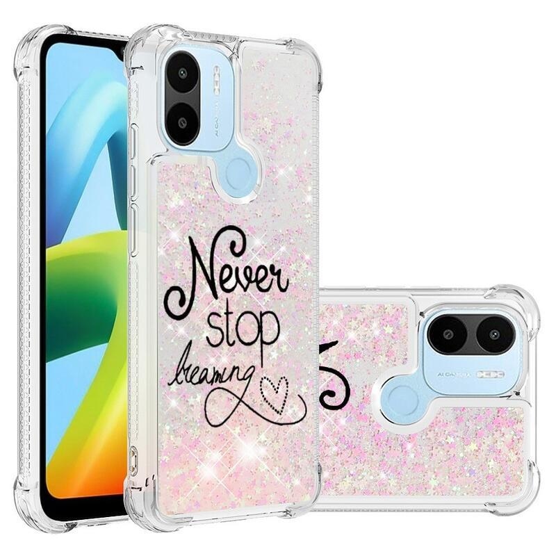 Glitter přesýpací obal na Xiaomi Redmi A1+/A2+ - nepřestávej snít