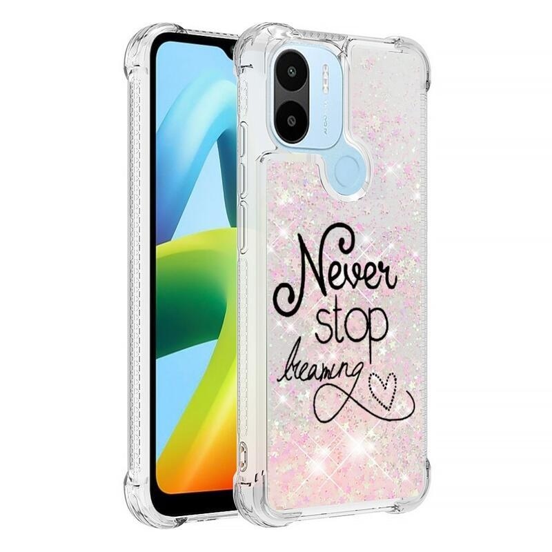 Glitter přesýpací obal na Xiaomi Redmi A1+/A2+ - nepřestávej snít