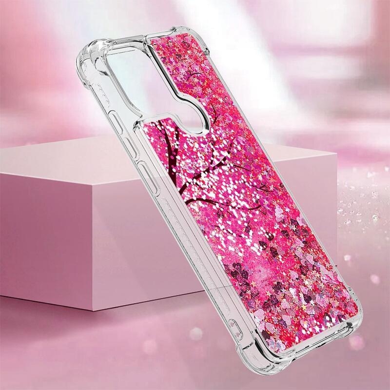 Glitter přesýpací obal na Xiaomi Redmi A1+/A2+ - strom s květy