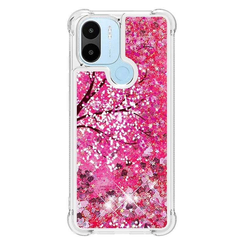 Glitter přesýpací obal na Xiaomi Redmi A1+/A2+ - strom s květy