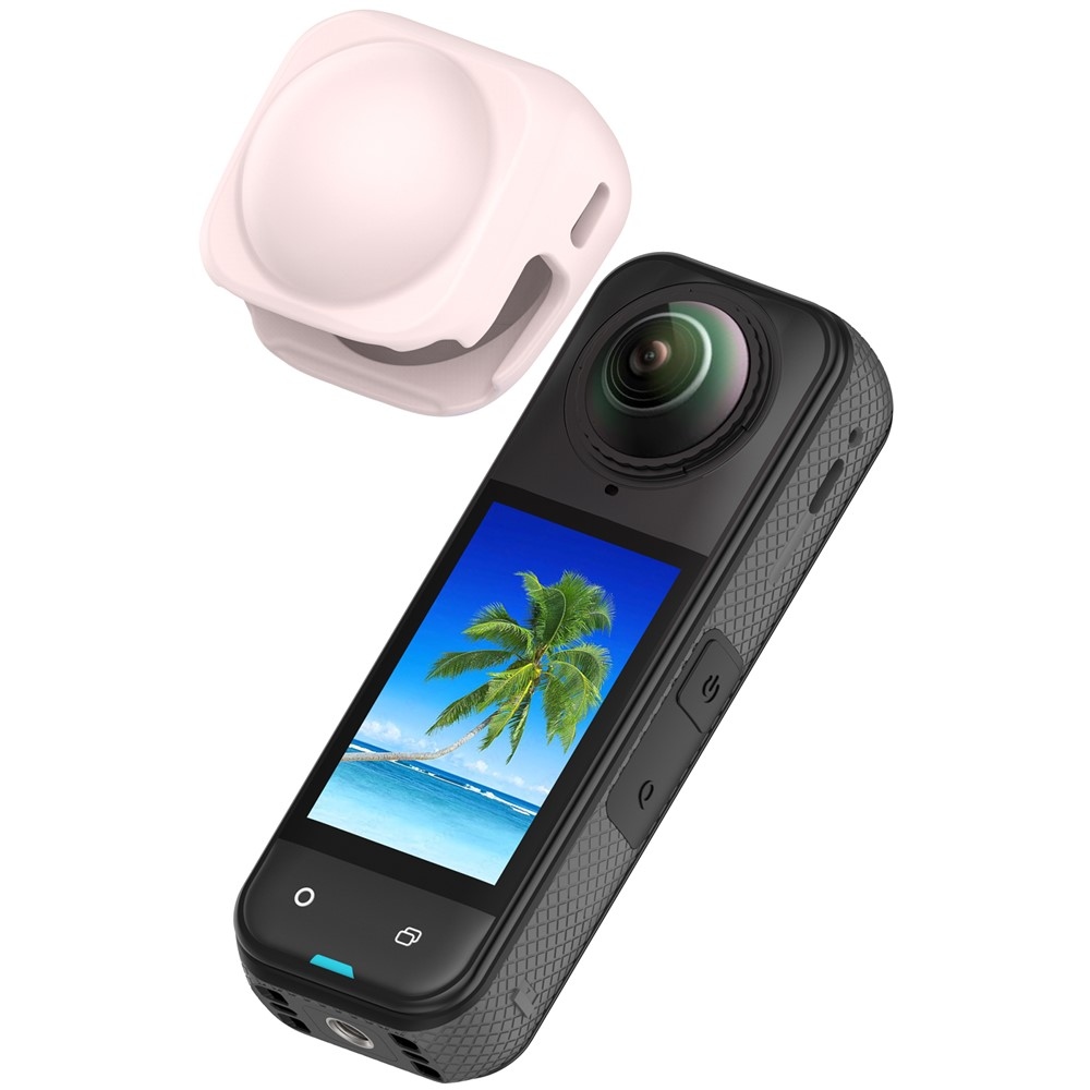 Silikonová krytka objektivů pro Insta360 X5 a X4 - růžová