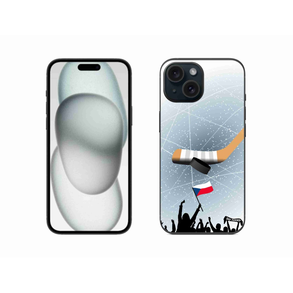 Gelový kryt mmCase na iPhone 15 - fanoušci hokeje