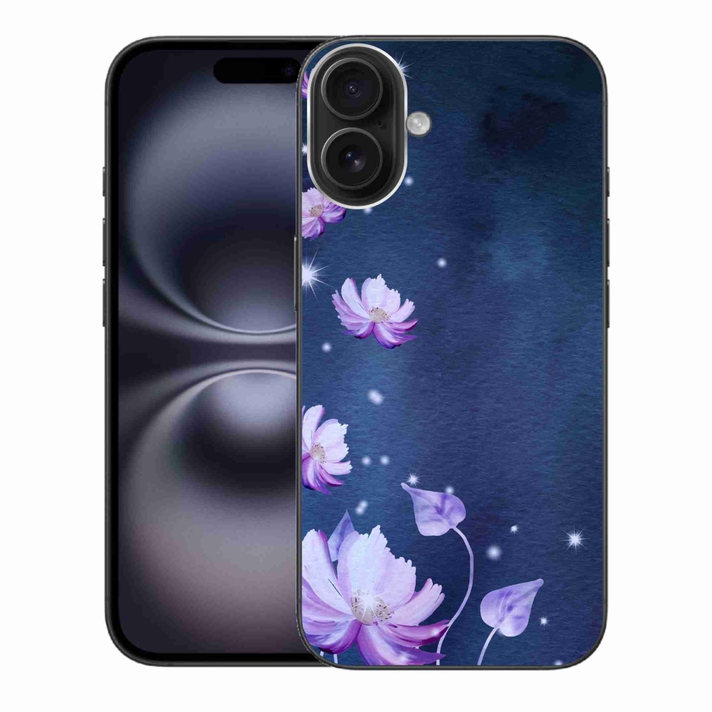 Gelový obal mmCase na iPhone 16 Plus - padající květy