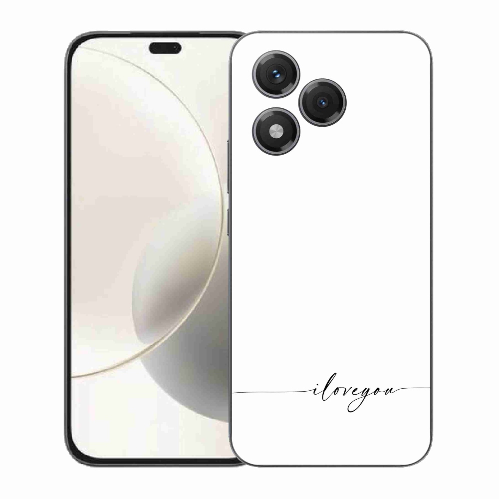 Gelový kryt mmCase na Honor 400 Lite - I love you bílé pozadí