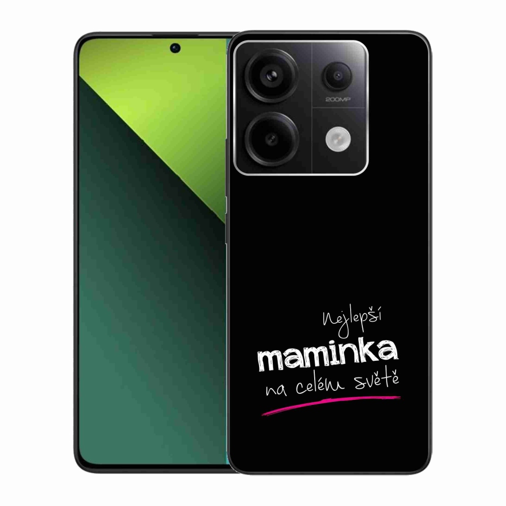 Gelový kryt mmCase na Xiaomi Redmi Note 13 Pro 5G/Poco X6 5G - nejlepší maminka 4 černé pozadí