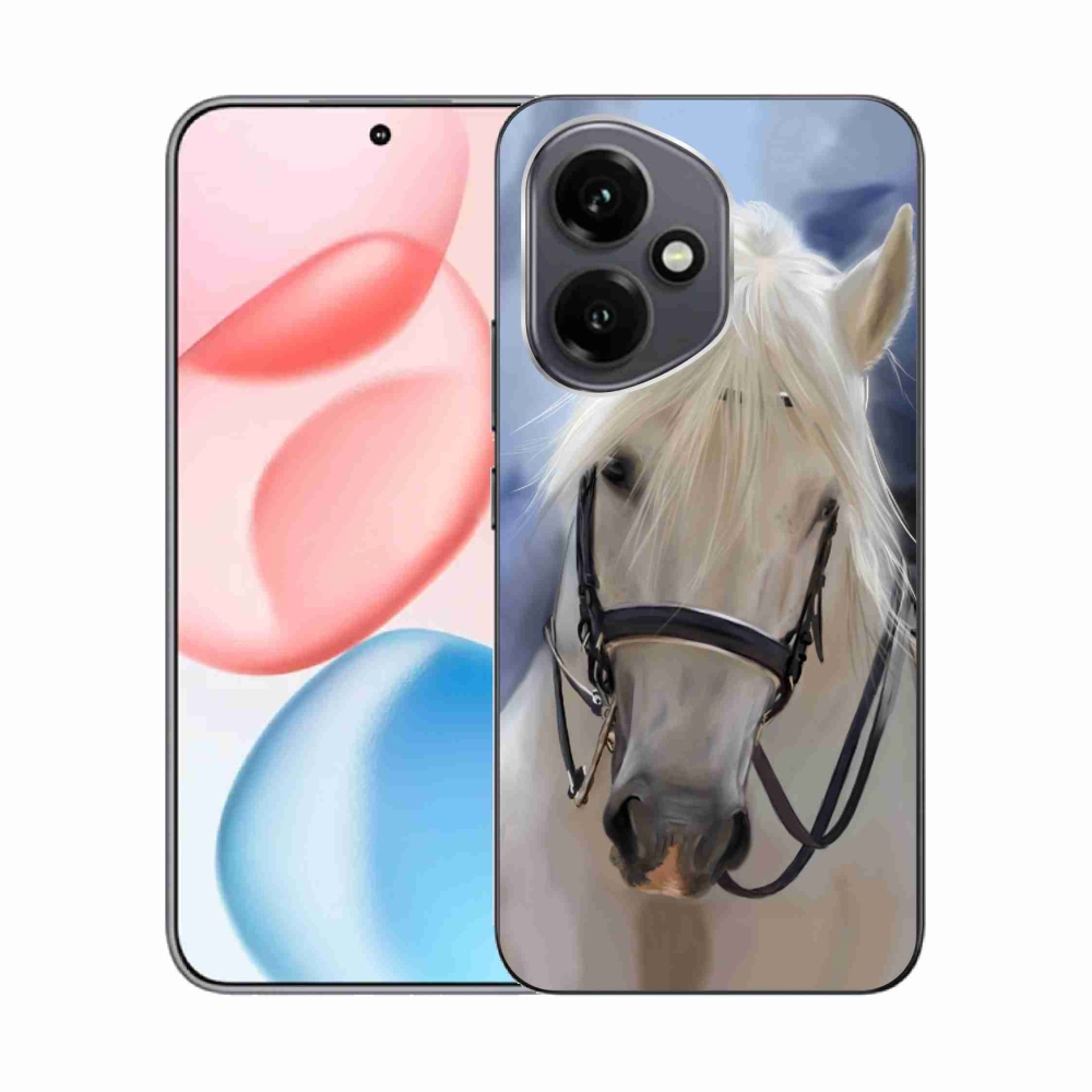 Gelový kryt mmCase na Honor 400 - bílý kůň