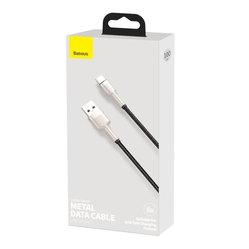 Baseus Cafule Metal Series Datový Kabel USB-USB-C 66W 1m Black