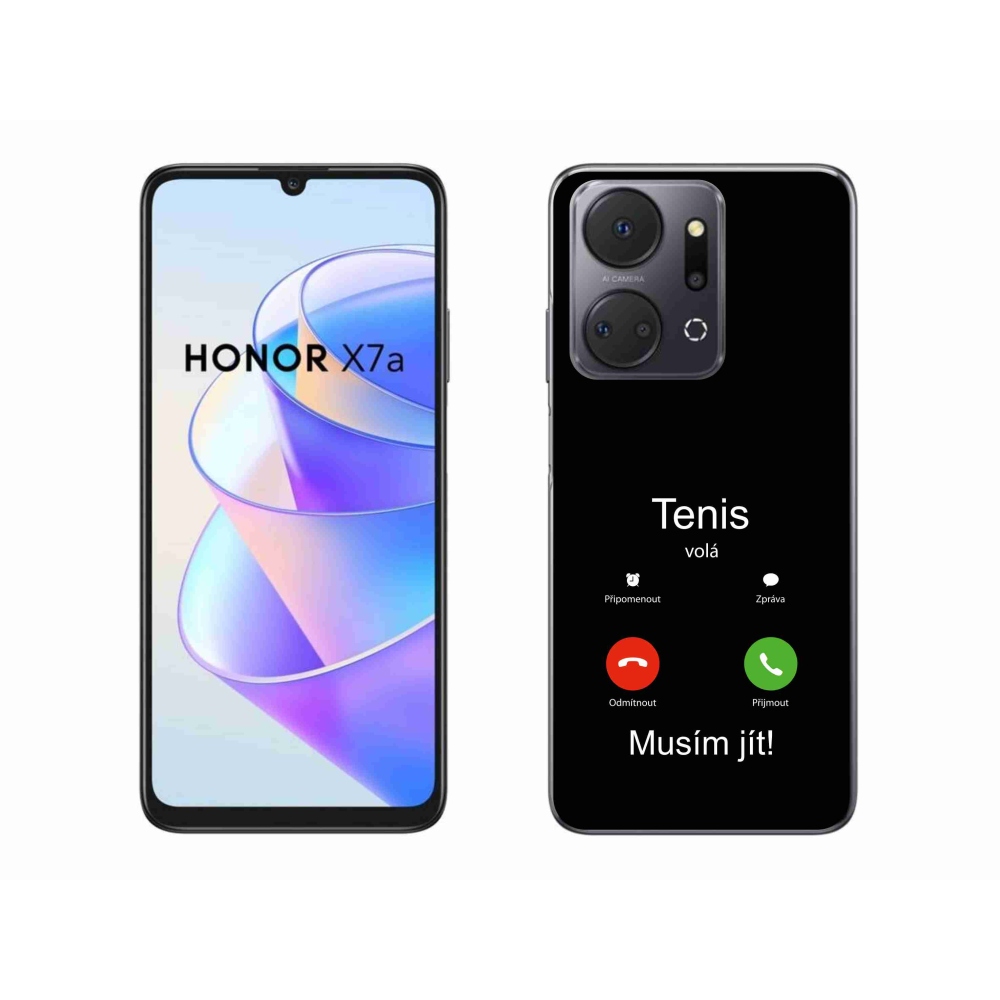 Gelový kryt mmCase na Honor X7a - tenis volá černé pozadí