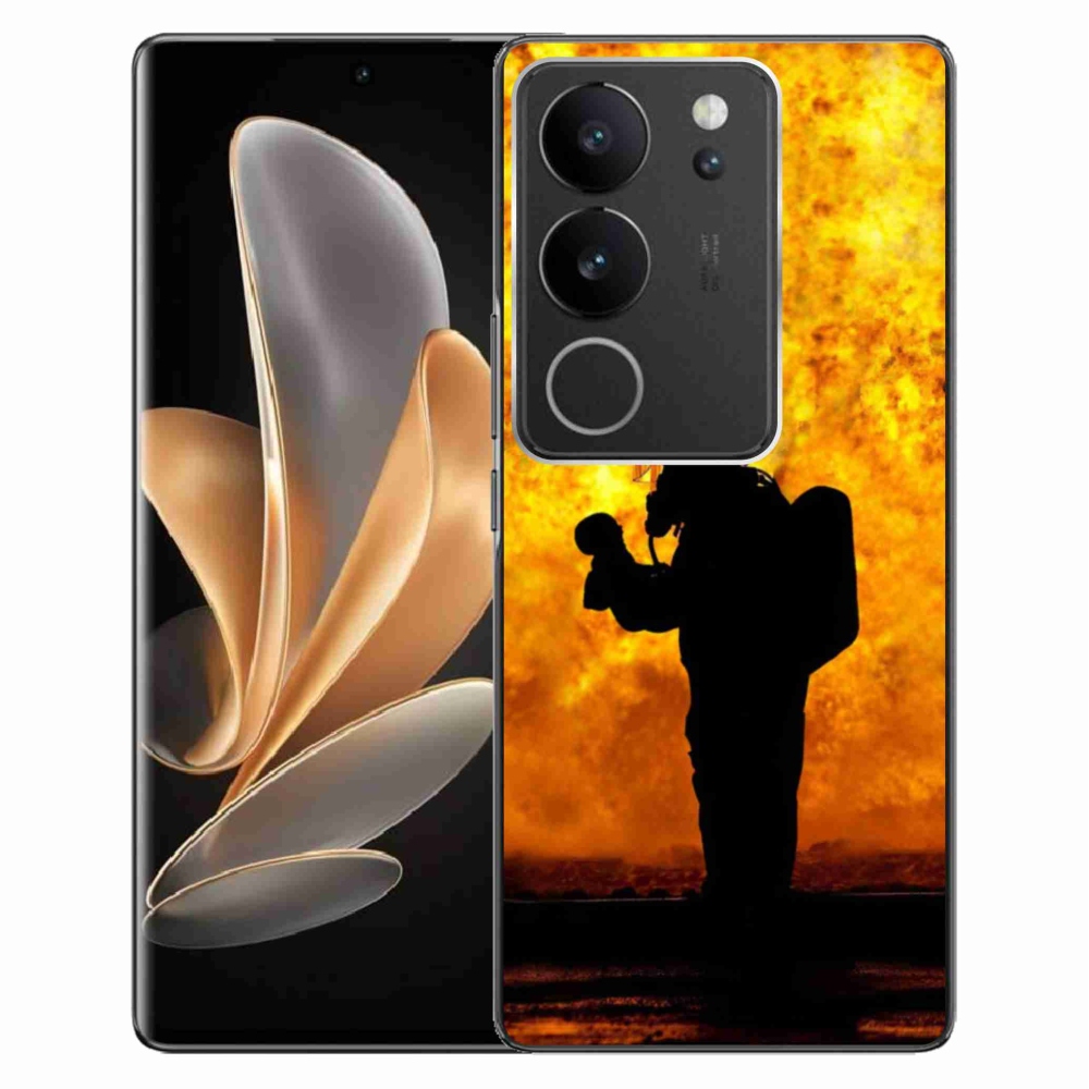 Gelový kryt mmCase na Vivo V29 5G - hasič