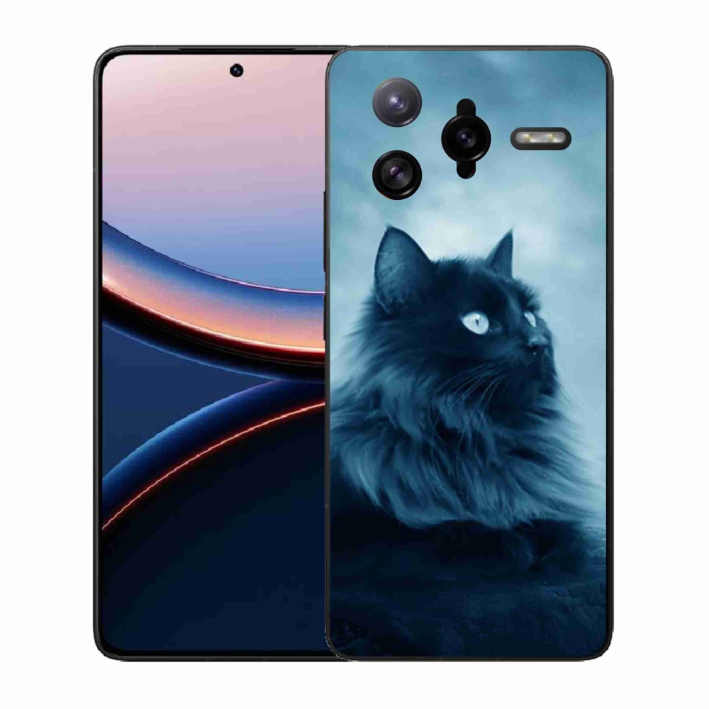 Gelový kryt mmCase na Xiaomi Poco F7 Ultra - černá kočka 1