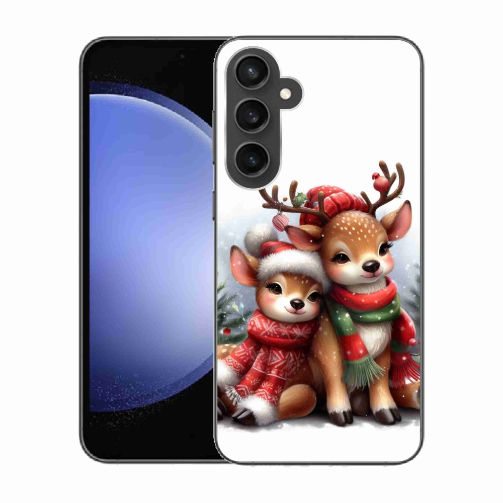 Gelový kryt mmCase na Samsung Galaxy S23 FE - vánoční sobi