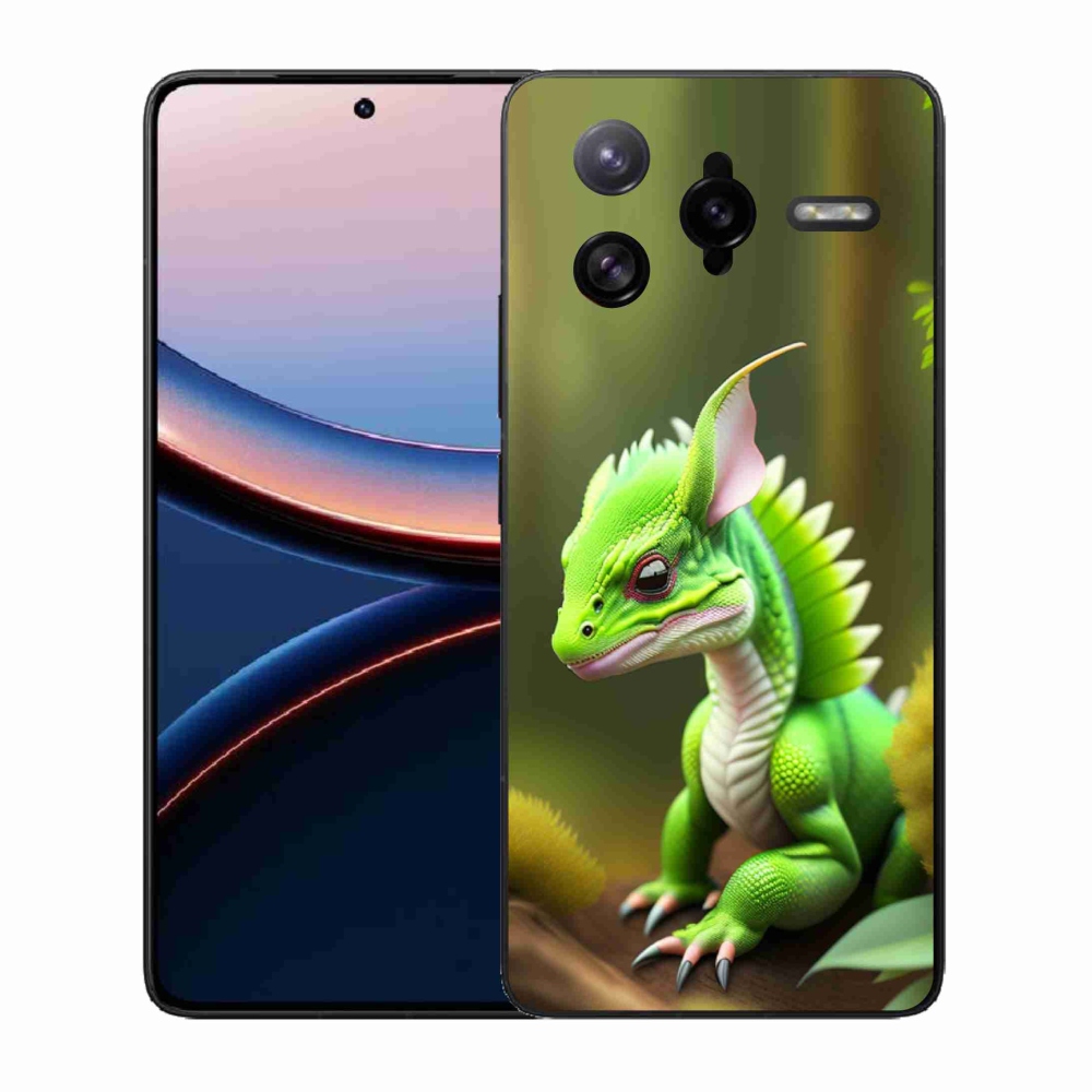 Gelový kryt mmCase na Xiaomi Poco F7 Ultra - zelený dráček