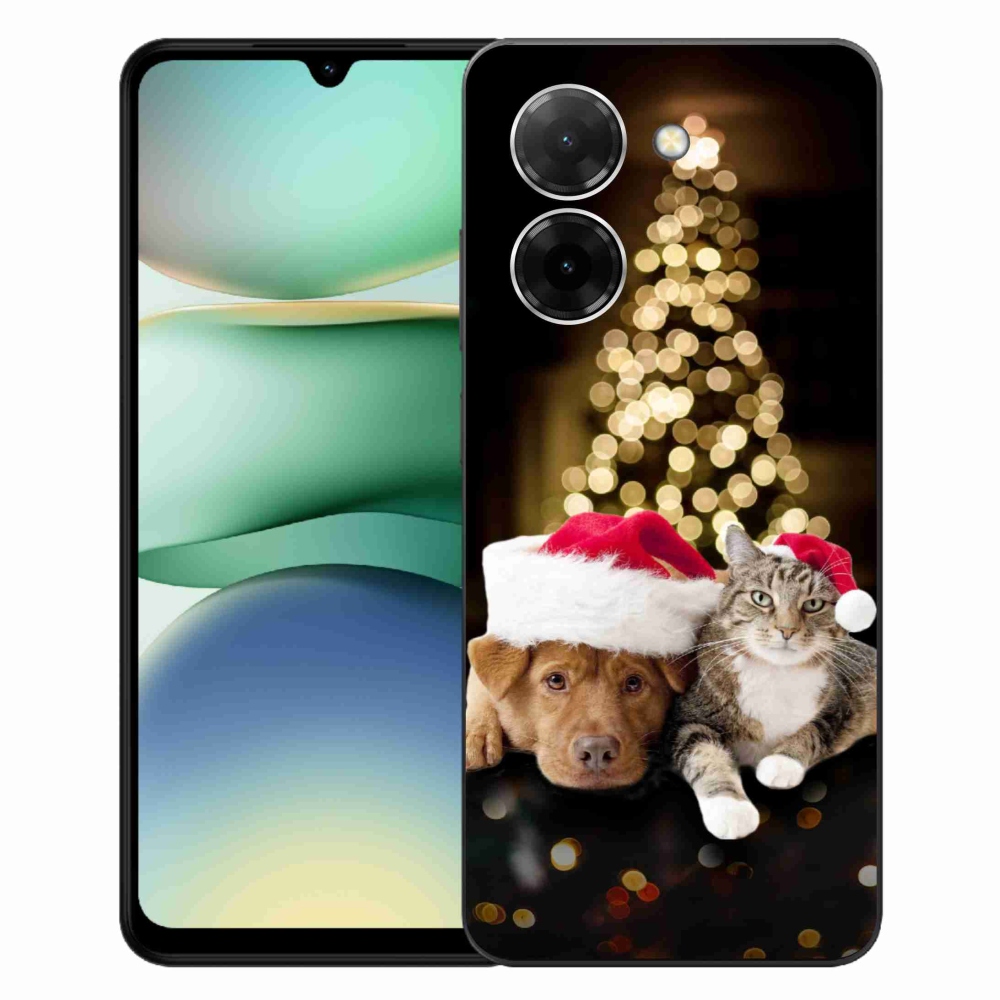 Gelový kryt mmCase na Xiaomi Redmi A5 (171.7x77.8x8.3mm) - vánoční pes a kočka