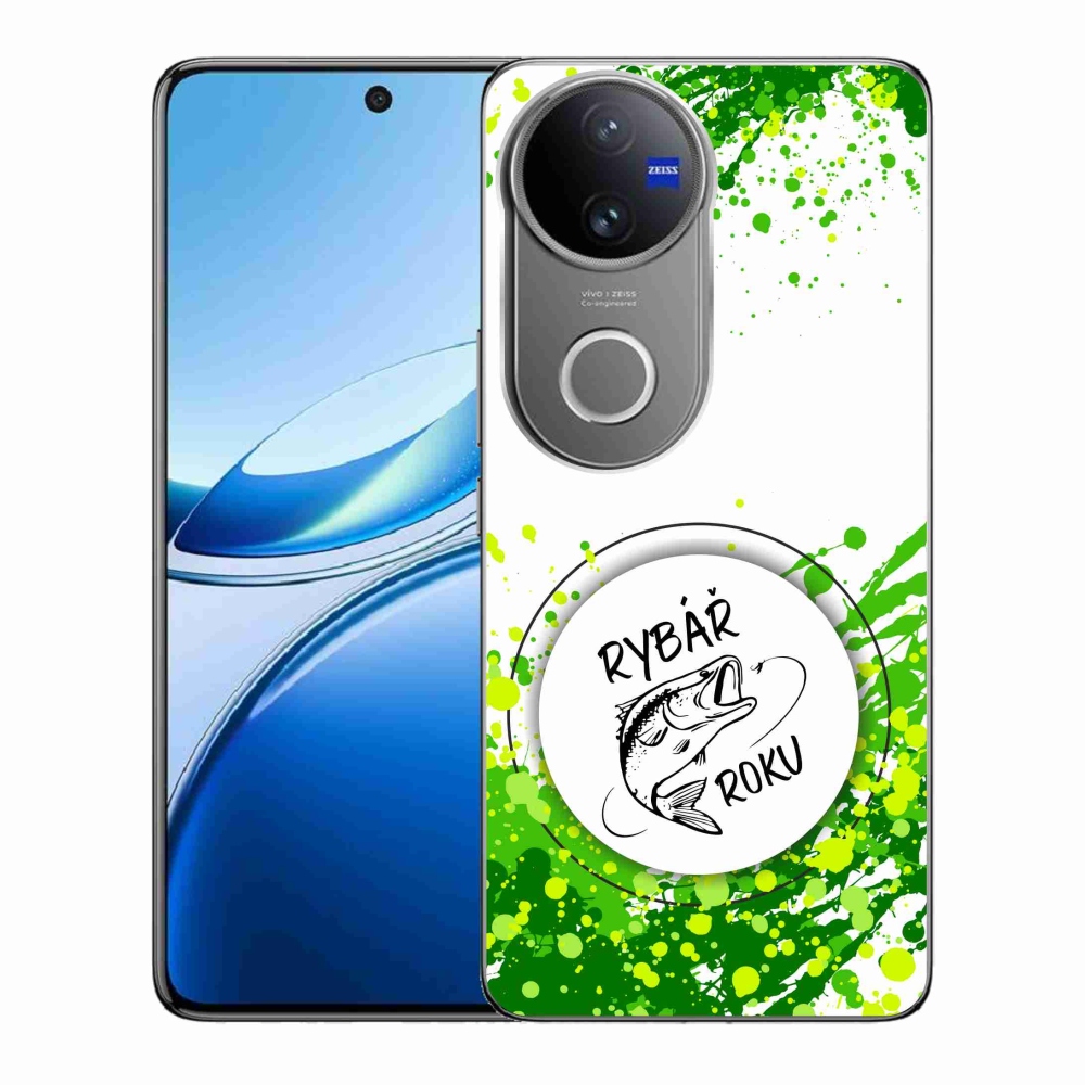 Gelový kryt mmCase na Vivo V50 5G - rybář roku bílé pozadí