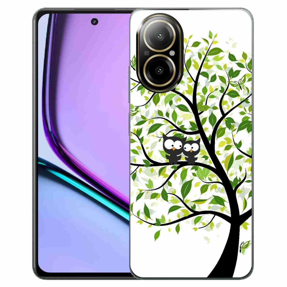 Gelový kryt mmCase na Realme C67 - sovičky na stromě