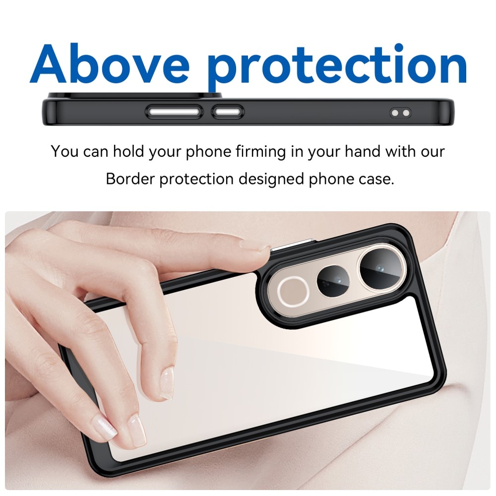 Gelový obal s pevnými zády na Vivo V50 Lite 4G/5G - černý