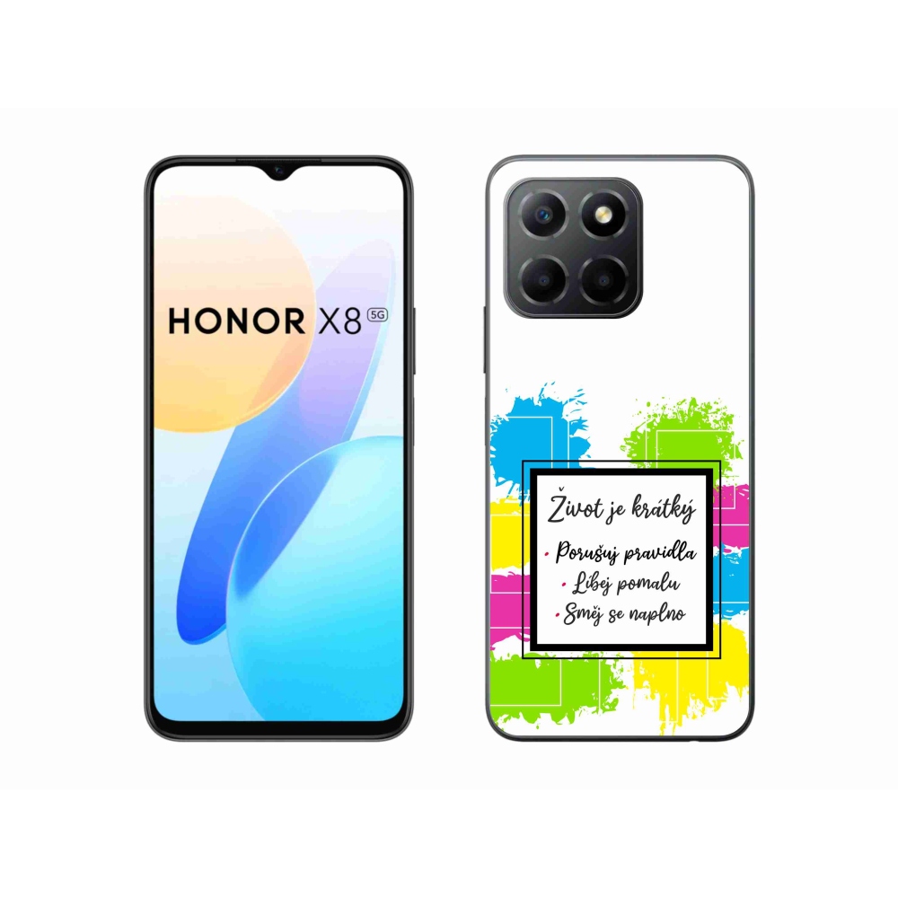 Gelový kryt mmCase na Honor X8 5G/Honor 70 Lite 5G - citát 5 bílé pozadí