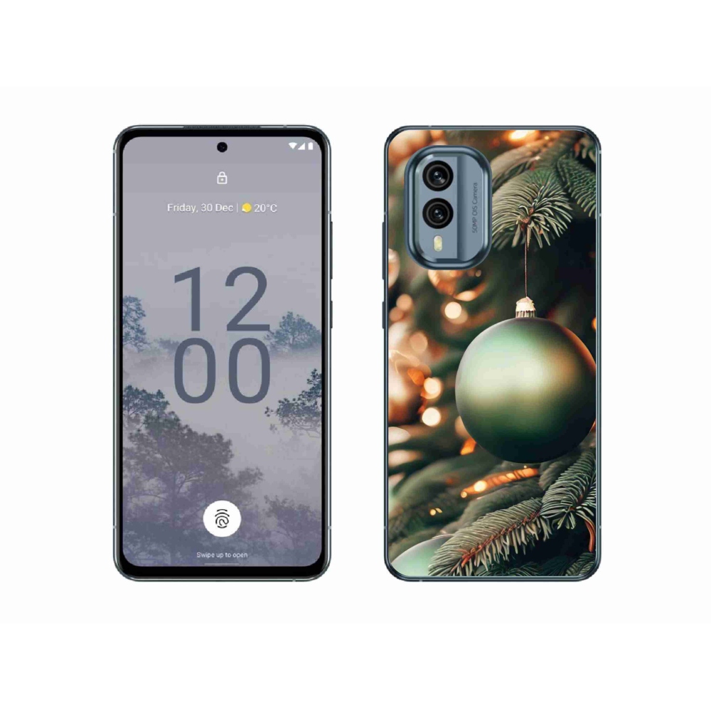 Gelový kryt mmCase na Nokia X30 5G - vánoční ozdoby 1