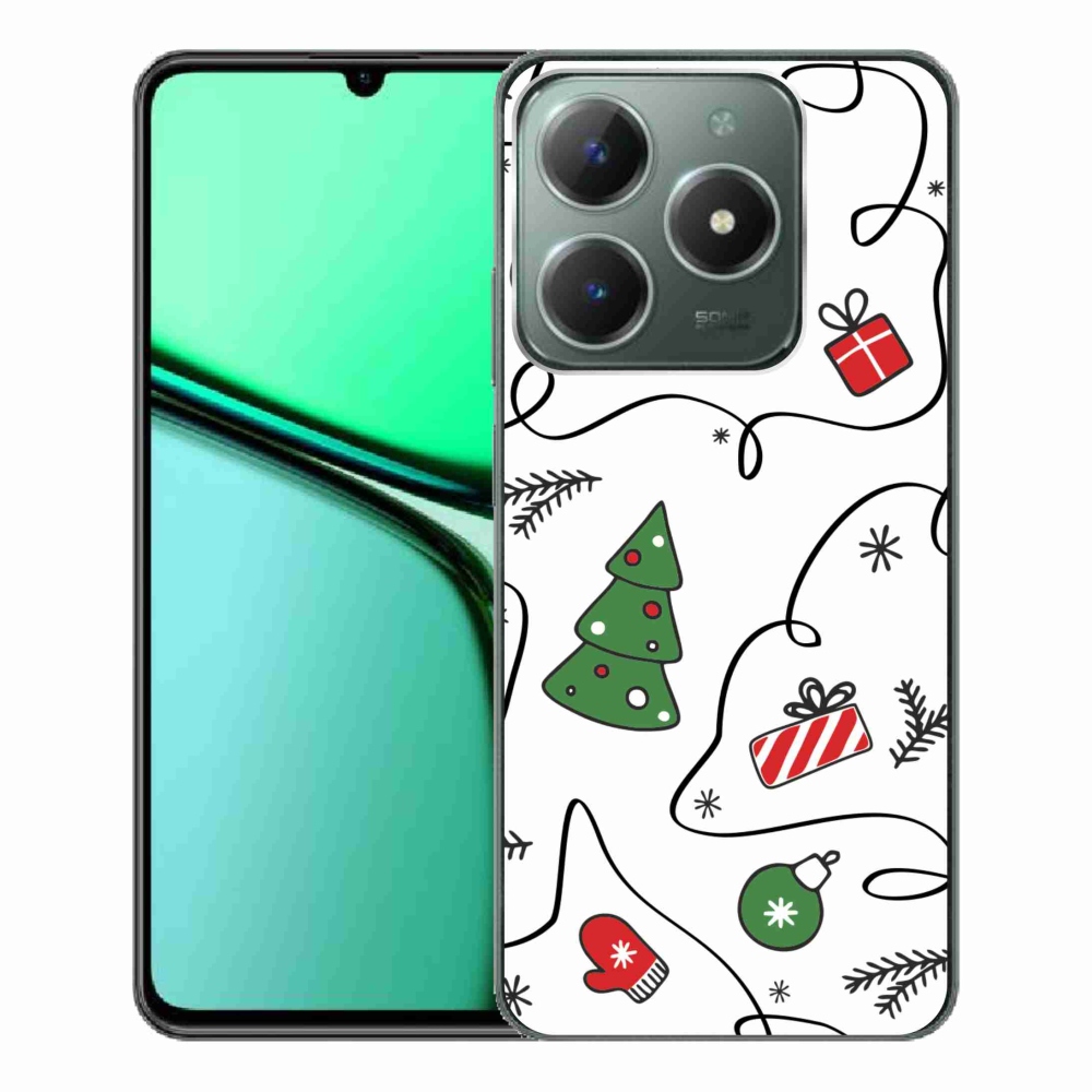 Gelový kryt mmCase na Realme C61 - vánoční motivy