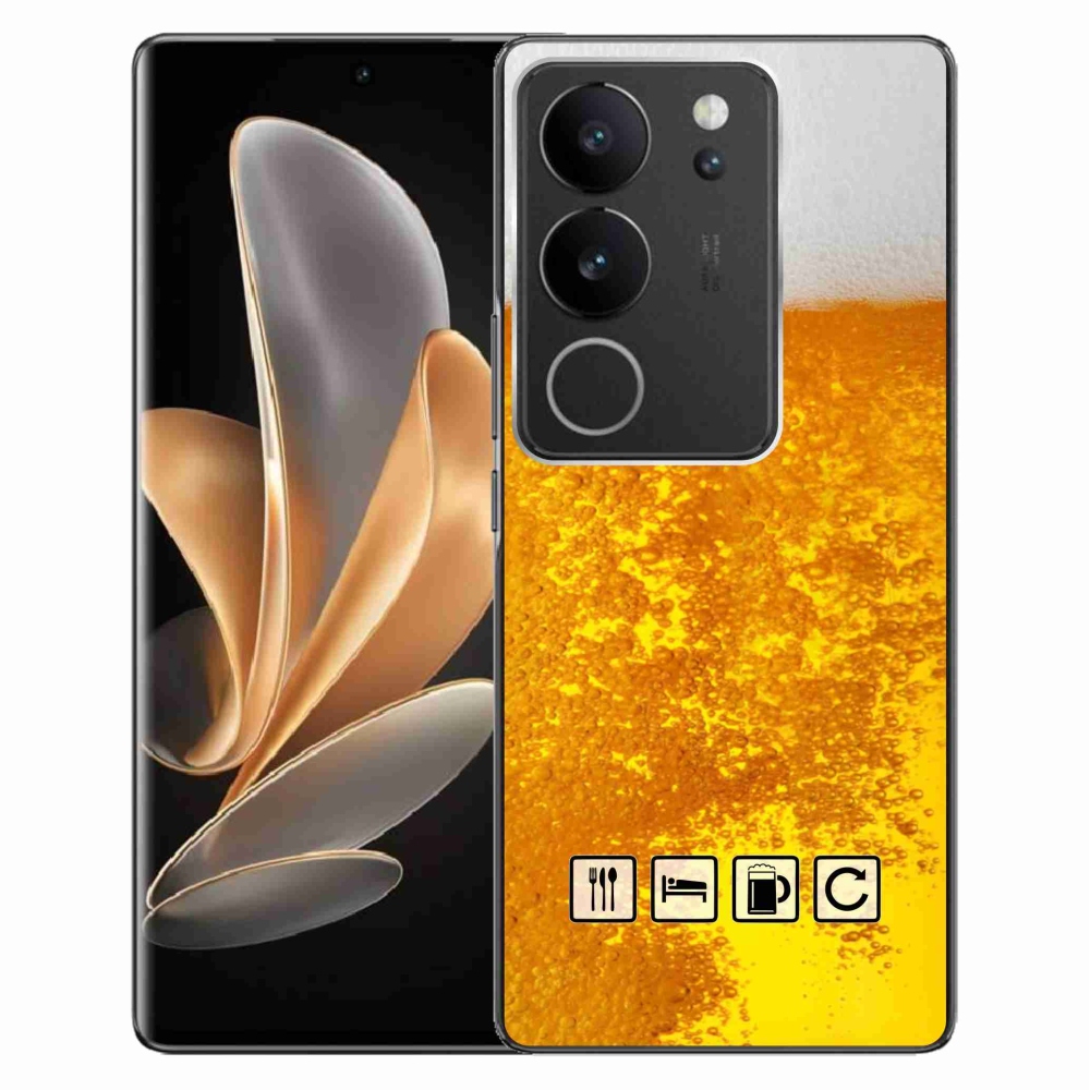 Gelový kryt mmCase na Vivo V29 5G - pivní motiv 3