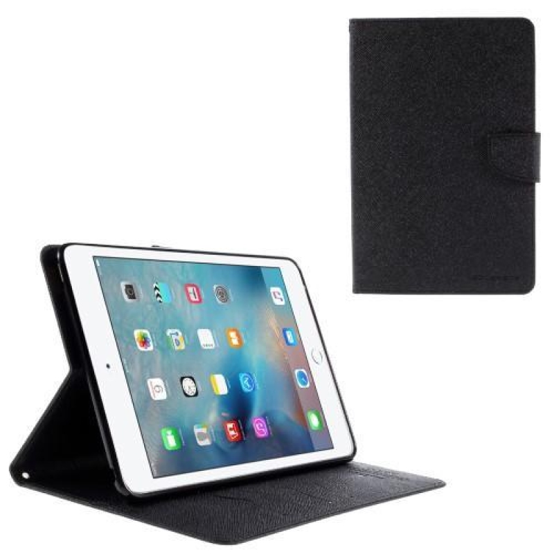 Goos PU kožené zapínací pouzdro na iPad mini 4 - černé