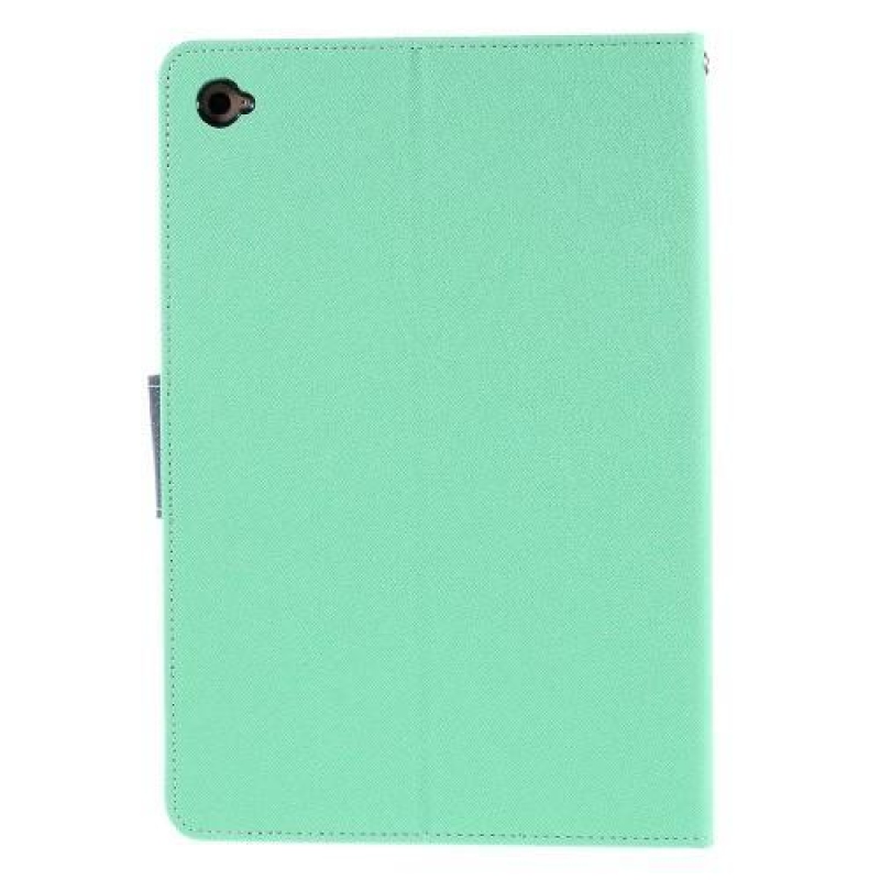 Goos PU kožené zapínací pouzdro na iPad mini 4 - cyan