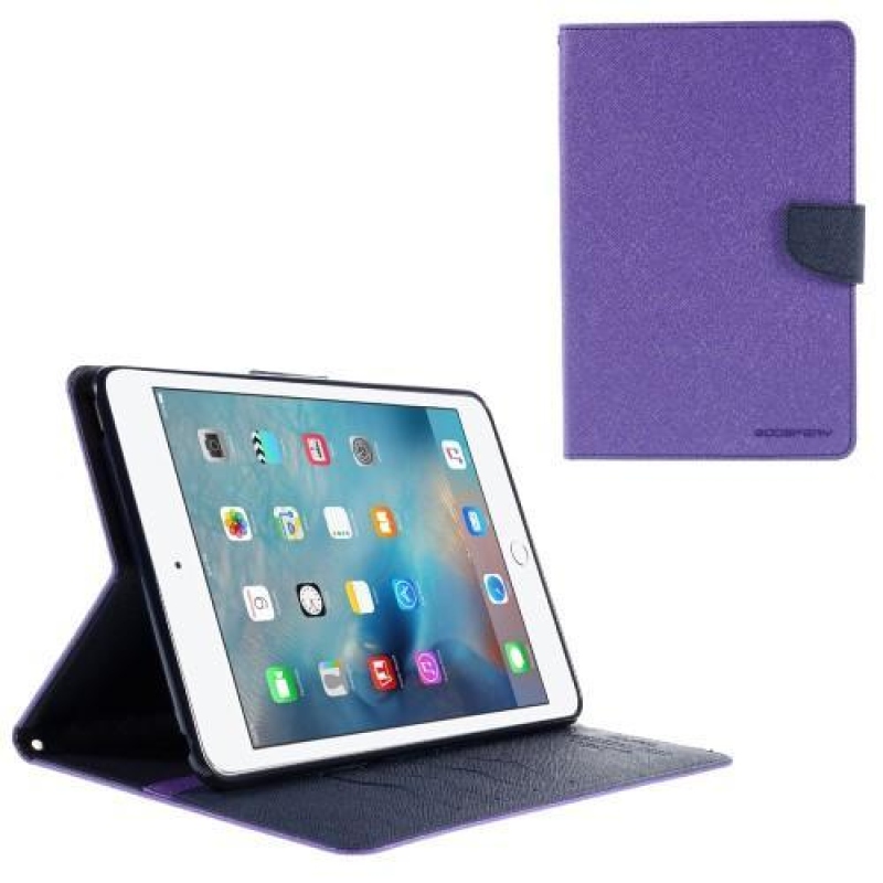 Goos PU kožené zapínací pouzdro na iPad mini 4 - fialové