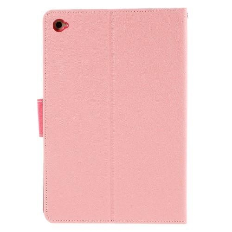 Goos PU kožené zapínací pouzdro na iPad mini 4 - růžové