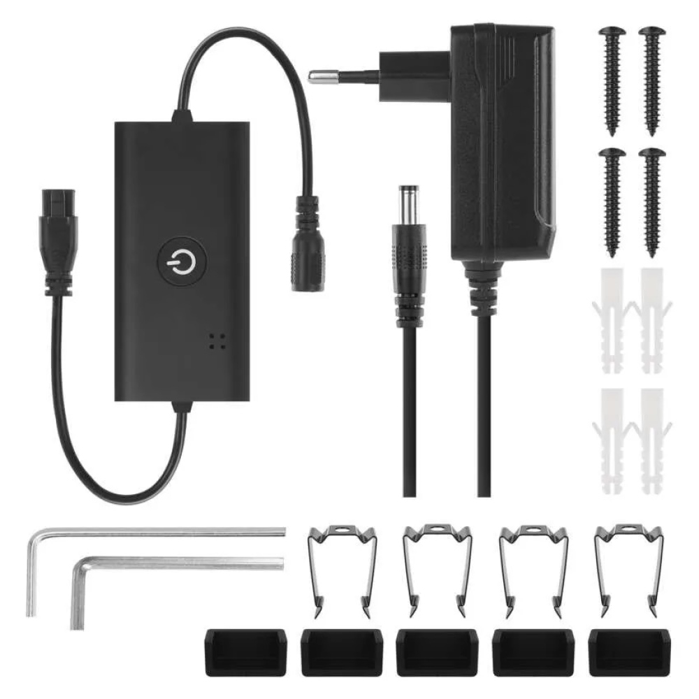 GoSmart LED stojací lampa 175 cm, teplá bílá / RGBIC WiFi - černá