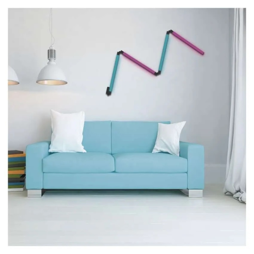 GoSmart LED stojací lampa 175 cm, teplá bílá / RGBIC WiFi - černá