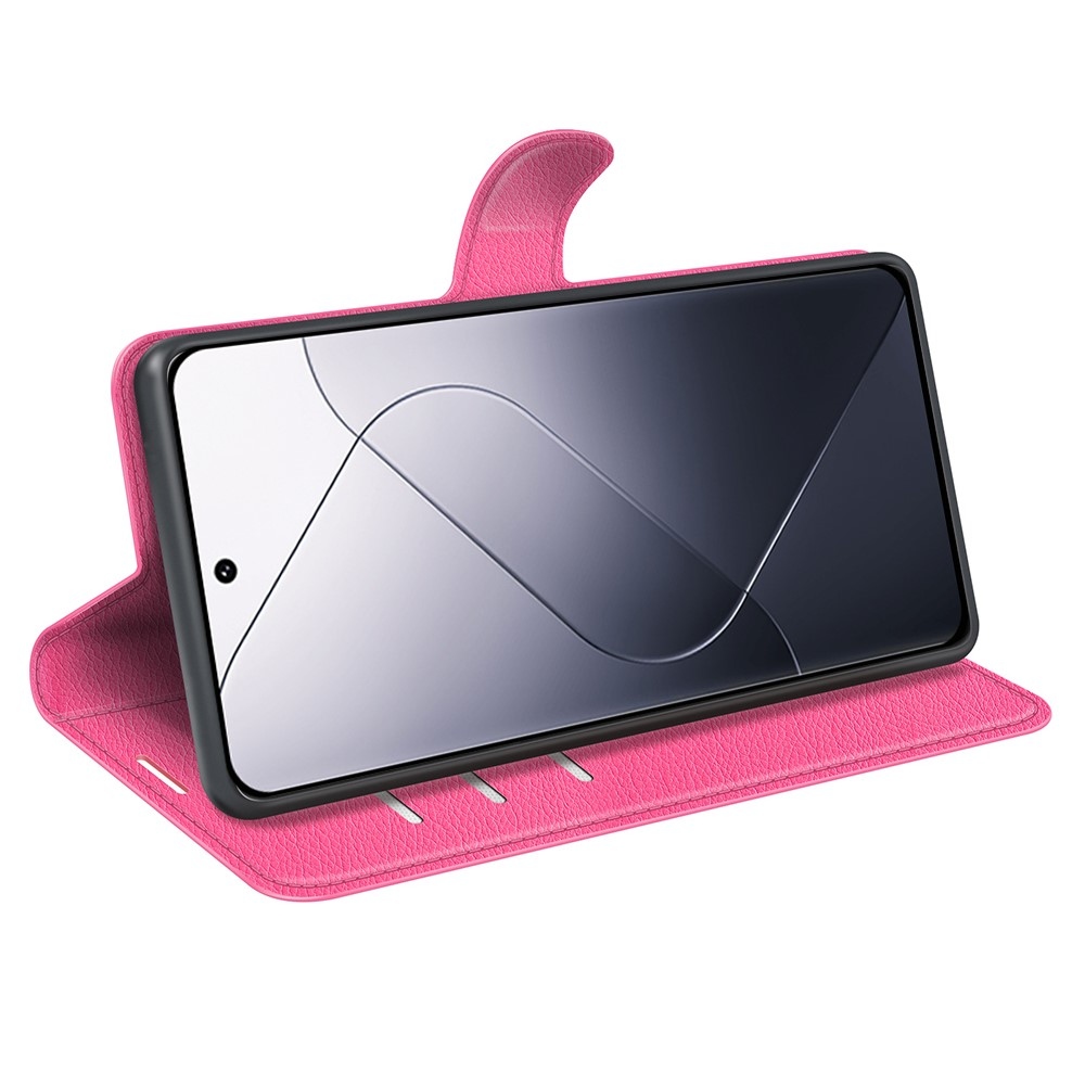 Litchi knížkové pouzdro na Xiaomi 14 - rose