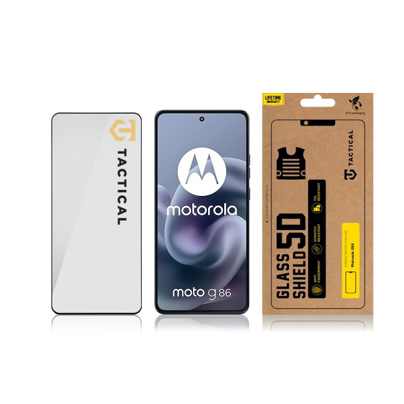 Tactical Glass Shield 5D sklo pro Motorola G86 Black 