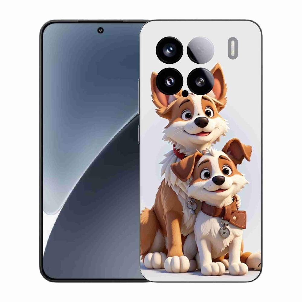 Gelový kryt mmCase na Xiaomi 15 - kreslení psi